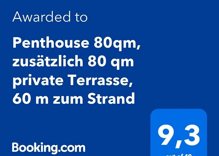 Penthouse 80qm, Zusaetzlich 80 Qm Private Terrasse, 60 M Zum